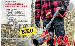 Zgonc Art.Nr. 87235 Akku-Laubbläser GP-LB 36/270 Li E Solo Angebot
