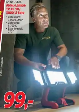 Zgonc Art.Nr. 72635 Akku-Lampe TP-CL 18/ 3000 Li Solo Angebot