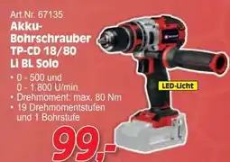 Zgonc Art.Nr. 67135 Akku- Bohrschrauber TP-CD 18/80 Li BL Solo Angebot