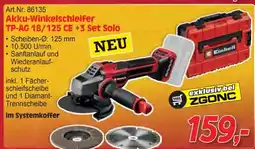 Zgonc Art.Nr. 86135 Akku-Winkelschleifer TP-AG 18/125 CE +3 Set Solo Angebot