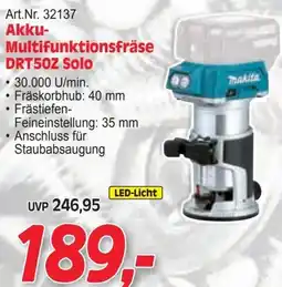Zgonc Art.Nr. 32137 Akku- Multifunktionsfräse DRT50Z Solo Angebot