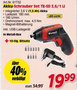 Zgonc Art.Nr. 61732 Akku-Schrauber Set TE-SD 3,6/1 Li Angebot