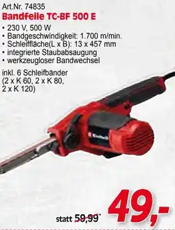Zgonc Art.Nr. 74835 Bandfeile TC-BF 500 E Angebot