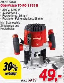 Zgonc Art.Nr. 63431 Oberfräse TC-RO 1155 E Angebot