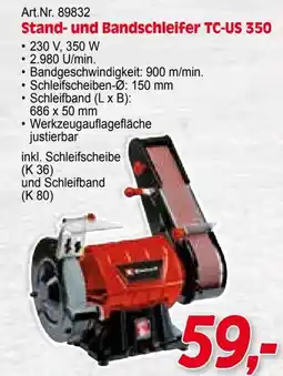Zgonc Art.Nr. 89832 Stand- und Bandschleifer TC-US 350 Stand-, Band- und Angebot