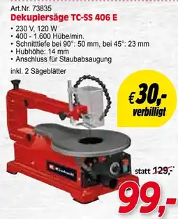 Zgonc Art.Nr. 73835 Dekupiersäge TC-SS 406 E Angebot