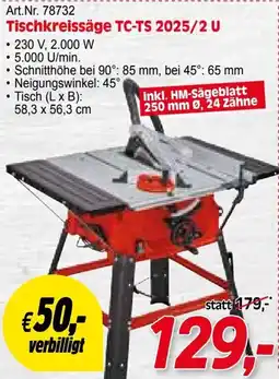Zgonc Art.Nr. 78732 Tischkreissäge TC-TS 2025/2 U Angebot