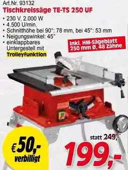 Zgonc Art.Nr. 93132 Tischkreissäge TE-TS 250 UF Angebot