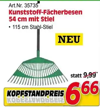 Zgonc Art.Nr. 35735 Kunststoff-Fächerbesen 54 cm mit Stiel Angebot