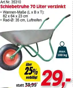 Zgonc Art.Nr. 35310 Schiebetruhe 70 Liter verzinkt Angebot