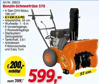 Zgonc Art.Nr. 26833 Benzin-Schneefräse 570 Angebot