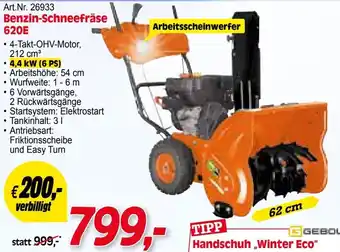 Zgonc Art.Nr. 26933 Benzin-Schneefräse 620E Angebot