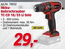 Zgonc Art.Nr. 78932 Akku- Bohrschrauber TC-CD 18/35 Li Solo Angebot