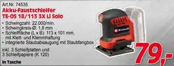 Art.Nr. 74535 Akku-Faustschleifer TE-OS 18/113 3X Li Solo