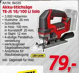 Zgonc Art.Nr. 84335 Akku-Stichsäge TE-JS 18/100 Li Solo Angebot