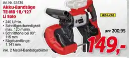 Zgonc Art.Nr. 63535 Akku-Bandsäge TE-MB 18/127 Angebot