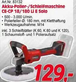 Zgonc Art.Nr. 83132 Akku-Polier-/Schleifmaschine CE-CP 18/180 Li E Solo Angebot