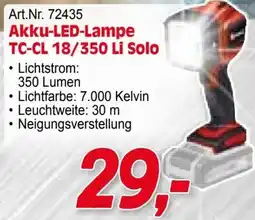 Zgonc Art.Nr. 72435 Akku-LED-Lampe TC-CL 18/350 Li Solo Angebot