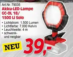 Zgonc Art.Nr. 79035 Akku-LED-Lampe GC-OL 18/ 1500 Li Solo Angebot
