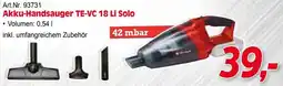 Zgonc Art.Nr. 93731 Akku-Handsauger TE-VC 18 Li Solo Angebot