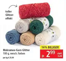 Pagro Diskont Makramee-Garn Glitter Angebot
