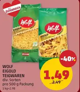 PENNY Wolf eigold teigwaren Angebot