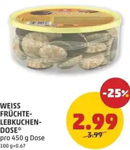 PENNY Weiss früchte- lebkuchen- dose Angebot