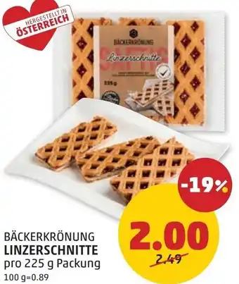 PENNY Bäckerkrönung linzerschnitte Angebot