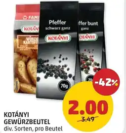 PENNY Kotányi gewürzbeutel Angebot