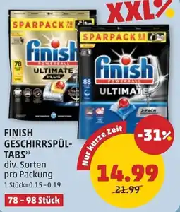 PENNY Finish geschirrspül- tabs Angebot