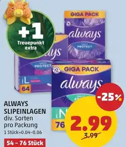 PENNY Always slipeinlagen Angebot