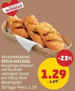 PENNY Bäckerkrönung speck-weckerl Angebot