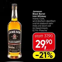 Spar Jameson Black Barrel Irish Whiskey Angebot