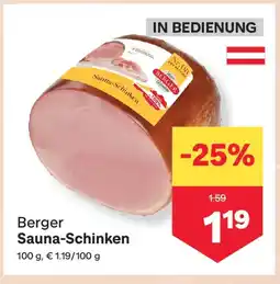 MPreis Berger sauna schinken Angebot