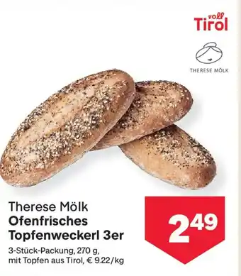 MPreis Therese mölk ofenfrisches topfenweckerl 3er Angebot