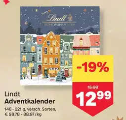 MPreis Lindt adventkalender Angebot