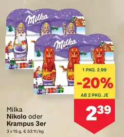 MPreis Milka nikolo oder krampus 3er Angebot