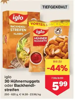 MPreis Iglo 30 hühnernuggets oder backhendl streifen Angebot