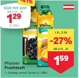 MPreis Pfanner fruchtsaft Angebot