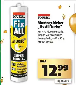 Liebmarkt Montagekleber fix all turbo Angebot