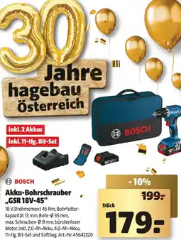 Liebmarkt Akku-bohrschrauber gsr 18v-45 Angebot