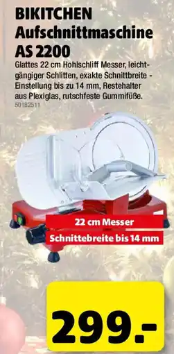 Liebmarkt BIKITCHEN Aufschnittmaschine AS 2200 Angebot