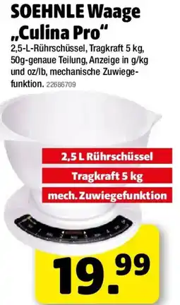 Liebmarkt Soehnle waage culina pro Angebot