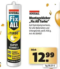 Liebmarkt Montagekleber Fix All Turbo Angebot