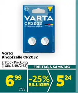 Billa Varta knopfzelle cr2032 Angebot