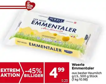 Billa Woerle Emmentaler Angebot