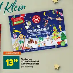 Billa Teekanne sos-kinderdorf adventkalender Angebot