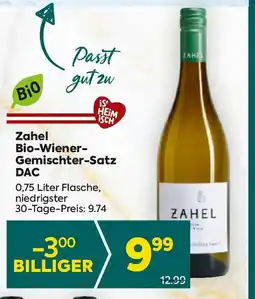 Billa Zahel bio-wiener- gemischter-satz dac Angebot