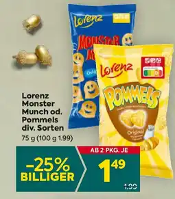 Billa Lorenz Monster Munch od. Pommels Angebot