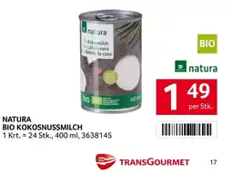 Transgourmet Natura bio kokosnussmilch Angebot